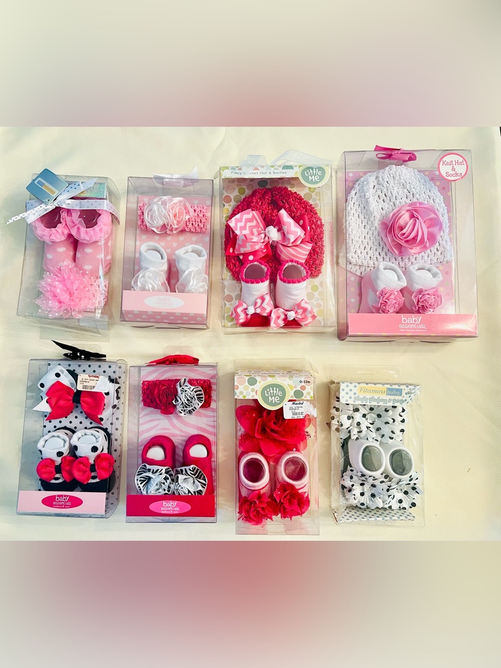 Baby Girl Pink Floral Headband and Socks Gift Set by Little Me